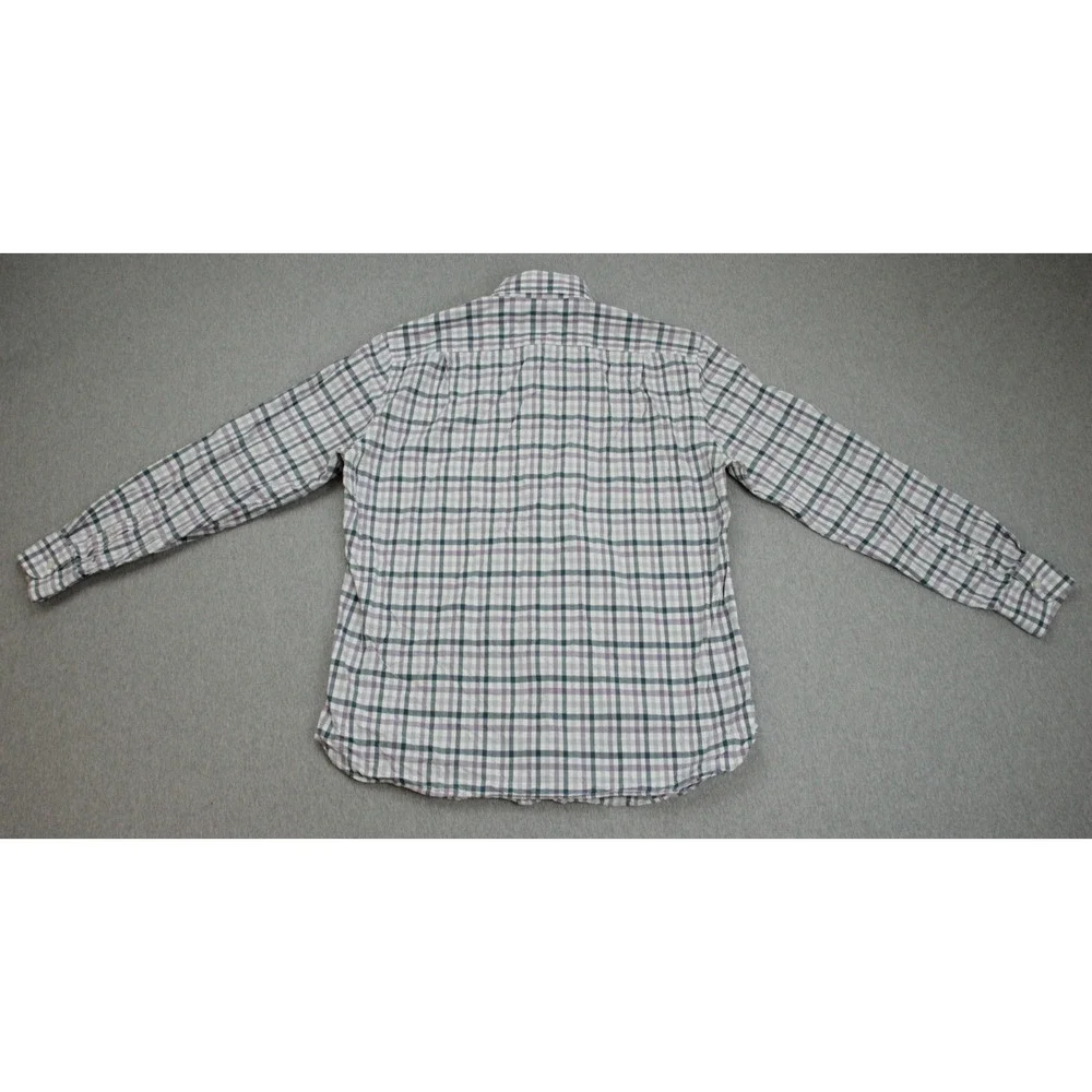 J Crew Shirt Mens Large (16/16.5) Plaid 2 Ply 100% Cotton‎ Button Down